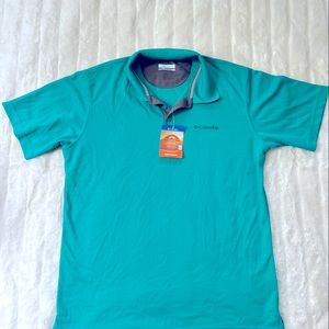 Teal Columbia Golf Polo